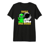Santa's Space Invader Funny Alien. T-Shirt Astronaute Peace T-Shirt Haut de Gamme
