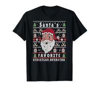 Santas Xmas Ugly Christmas Streetcar Operator T-Shirt