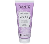 SANTE Naturkosmetik Lovely Aroma Gel douche Rose & Jasmin - 200 ml - Gel douche apaisant aux parfums naturels - Testé dermatologiquement et végane - Douche de soin équilibrante