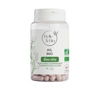 SANTÉ CARDIAQUE & LUTTE CONTRE LE CHOLESTÉROL - Ail Bio certifié Ecocert - 120 gélules - Cure 1 mois - Fabriqué en France
