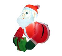 Santé Claus Pneumatique avec Éclairage Penchant À Travers