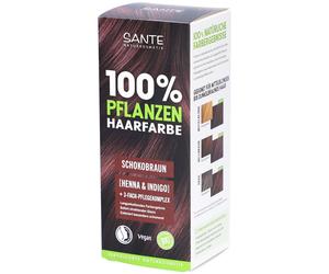Sante® Coloration végane pour cheveux - Chocolat brun Poudre 100 g
