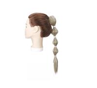 Santé Extension de queue de cheval synthétique à griffes à bulles de 18 pouces, postiche longue et droite à la mode, accessoires for cheveux for femmes Soins Personnels(Ash blonde)