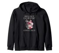 Santé mentale et Physique Égalité Art Floral Cerveau Sweat à Capuche