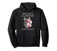 Santé mentale et Physique Égalité Art Floral Cerveau Sweat à Capuche