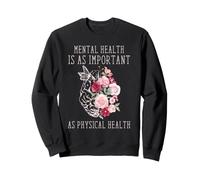 Santé mentale et Physique Égalité Art Floral Cerveau Sweatshirt