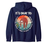 Santé mentale Paresseux Mignon Santé mentale Femmes Enfants Sweat à Capuche