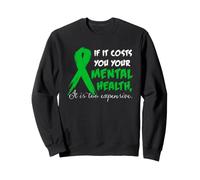 Santé mentale Self Care Protect Your Peace Citation Florale Sweatshirt