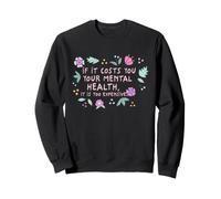 Santé mentale Self Care Protect Your Peace Citation Florale Sweatshirt