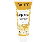 SANTE Naturkosmetik Aroma Happiness Gel douche au parfum fruité d'orange - Stimule l'humeur et revigorant - Cosmétique naturel végétalien sans parfums synthétiques - 200 ml