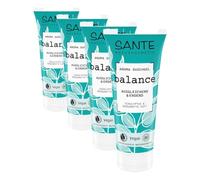 SANTE Naturkosmetik Balance Aroma Gel douche eucalyptus et bergamote - 200 ml - Gel douche équilibrant avec parfums naturels - Testé végane et dermatologiquement - Douche de soin terrestre (Lot de 4)