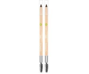 Sante Naturkosmetik Eyebrow Pencil 02 Brown, pour remplir les sourcils avec brosse à sourcils, maquillage naturel, végétalien, 1,14 g (Lot de 2)