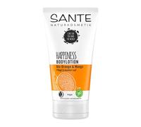 SANTE Naturkosmetik Happiness Lotion pour le corps à l'orange et à la mangue bio - 150 ml - Lotion pour le corps hydratante et nourrissante - Vegan et testée dermatologiquement