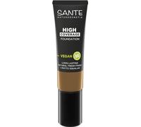 SANTE Naturkosmetik High Coverage Natural Foundation 07 Golden Bronze Fond de teint végétalien avec peptides bio, avec un fort pouvoir couvrant et une finition naturelle, formule nourrissante et
