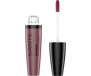 SANTE Naturkosmetik Intense Color Gloss 03 Stubborn Plum, effet brillant à lèvres, pigmentation intensive, avec beurre de karité, hydratant, 9 ml