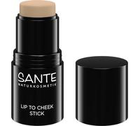 SANTE Naturkosmetik Lip to Cheek Stick 02 Glow to Go, multi-talent, pour des reflets éclatants sur les joues, les lèvres et les sourcils, rapide et facile, cosmétique naturel certifié NaTrue, 6 g