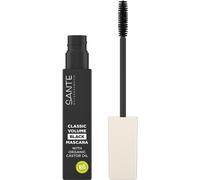SANTE Naturkosmetik Classic Volume Mascara 01 noir pour un volume total, un élan et une définition, avec cires naturelles et huile de ricin bio, végétalien, 8 ml