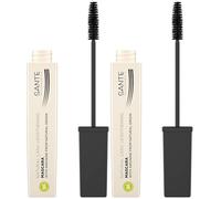 SANTE Naturkosmetik Natural Lash Lengthening Mascara 01 Black - Mascara noir pour cils longs et définis - Avec brosse particulièrement fine - Vegan - 8 ml (Lot de 2)
