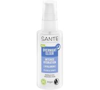 SANTE Naturkosmetik Overnight Elixir Intense Hydration - 75 ml - À l'acide hyaluronique et à l'aloe vera bio - Hydratant - Soin sans rinçage pour cheveux secs - Végétalien et bio