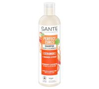 SANTE Naturkosmetik Perfect Curls Shampooing Ceramide - 250 ml - Shampooing avec céramides & banane - Soin hydratant anti-frisottis pour cheveux bouclés et ondulés - Végétalien, doux et sans sulfate