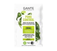 SANTE Naturkosmetik Pore Control BHA Masque micro-exfoliant avec thé vert bio matifiant, complexe BHA et niacinamide, masque végane pour peaux mixtes, nettoyage du visage raffermissant les pores, 8 ml