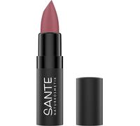 SANTE Naturkosmetik Rouge à lèvres ultra mat 02 Dusty Rose, rouge à lèvres mat poudré pour une finition naturelle, soin des lèvres avec squalane et hyaluronique, 4,55 g
