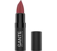 SANTE Naturkosmetik Rouge à lèvres ultra mat 05 Velvet Red, rouge à lèvres poudré mat pour une finition naturelle, soin des lèvres au squalane et à l'acide hyaluronique, 4,55 g