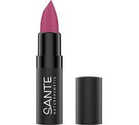 SANTE Naturkosmetik Rouge à lèvres ultra mat 07 Wild Fuchsia, rouge à lèvres mat poudré pour une finition naturelle, soin des lèvres avec squalane et hyaluronique, 4,55 g
