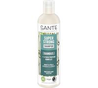 SANTE Naturkosmetik Super Strong Shampooing à l'extrait de bambou bio + complexe protéiné triple couche - Shampooing de soin végétalien avec ingrédients naturels - Renforce les cheveux fragiles et