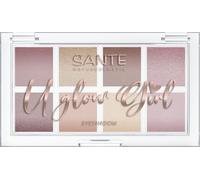 SANTE Naturkosmetik U Glow Girl Eyeshadow Palette 01 My Berry Bestie 8 fards à paupières très pigmentés dans des tons de baie, mats et chatoyants, végétaliens, certifiés NATRUE, édition limitée