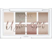 SANTE Naturkosmetik U Glow Girl Eyeshadow Palette 01 My Berry Bestie 8 fards à paupières très pigmentés dans des tons de baie, mats et chatoyants, végétaliens, certifiés NATRUE, édition limitée