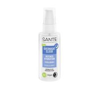 SANTE Naturkosmetik Overnight Elixir Intense Hydration - 75 ml - À l'acide hyaluronique et à l'aloe vera bio - Hydratant - Soin sans rinçage pour cheveux secs - Végétalien et bio