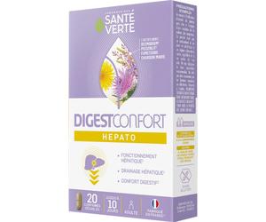 Santé Verte DigestConfort Hepato Complément Alimentaire Fonctions Hépatiques 20 Comprimés