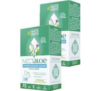 Santé Verte - Nectaloe Pour APAISER le SYSTEME DIGESTIF àa base de ALOE VERA- Lot de 2 Boites de 20 sticks