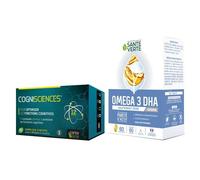Santé Verte Pack Cognisciences et Omega 3 DHA Mémoire et Concentration