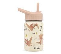 SANTECO 350ml/12oz Bouteilles d'eau pour Enfants, Bouteille Acier Inoxydable Isotherme avec Paille sans BPA et Anti-fuite Réutilisable pour Transport Facile à l'école