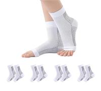 Santéllia Chaussettes de Compression Neuro, Apaisantes 4 Paires de Chevillères de Compression pour Sport, Attelles de Maintien Anti-Douleur, Confortables et Respirantes pour Toutes Les Activités