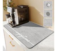 Santentre Tapis egouttoir Vaisselle 60x40 cm, Diatomite Tapis Absorbant Vaisselle, Tapis evier Cuisine, Tapis Vaisselle Masque Les Taches, Tapis de Bar pour Cuisine, Machine à café, Ustensiles