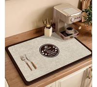 Santentre Tapis Egouttoir Vaisselle Cuisine 60x40 cm, Tapis Egouttoir Vaisselle Absorbant Séchage Rapide, Cacher la Tache Tapis Vaisselle, Tapis égouttoir pour Machines à café, éviers de Cuisine