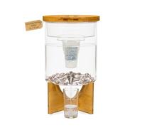 Santevia Système de filtration d'eau en verre - Filtre de comptoir pour l'élimination du fluorure et du chlore | Ajoute des minéraux, équilibre le pH | Purificateur d'eau domestique | Filtre au