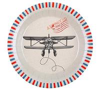 Santex 10 Assiettes Carton Bon Voyage 22.5CM Multicolore