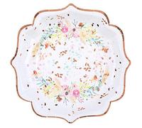 Santex 10 Assiettes Carton Mariage Fleur 21CM Multicolore