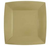 Santex - 10 Assiettes compostables carrées 23 cm Rainbow naturel