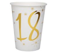 Santex Gobelets Anniversaire 18 Or – Lot de 10
