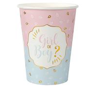Santex 10 GOBELETS Carton Baby Gender 27CL Bicolore