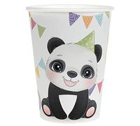 Santex - 10 GOBELETS Panda Anniversaire Carton 7.8X9.7CM