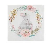 Santex 20 Serviettes Papier Lapins PÂQUES Fleuri 33CM