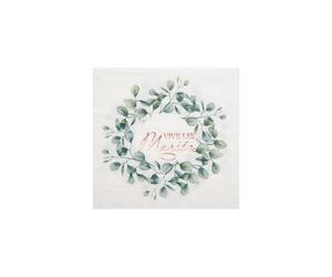 Santex 20 Serviettes Papier Mariage BUCOLIQUE 33CM Vert