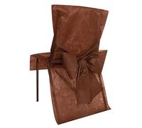 10 Housses De Chaise Premium Chocolat 50 X 95 Cm Marron