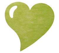 Santex 2935-10 Set de Table Forme Cœur Tissu Vert 38 x 38 x 0,01 cm